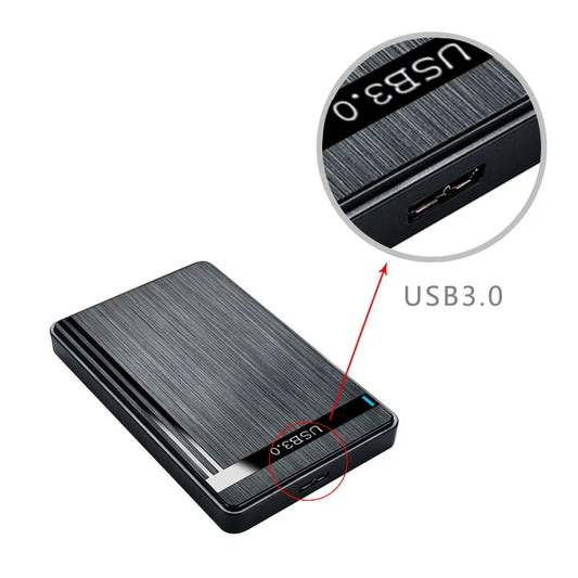 Case Externo 2.5'' SATA para USB 3.0 – 5Gbps – Compatível SSD/HDD – KEBETEME